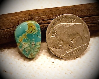 Royston Green Turquoise Cab. High Grade Turquoise Cabochon. 7.1 Carats. Old Stock American Turquoise. Nevada Royston Turquoise.