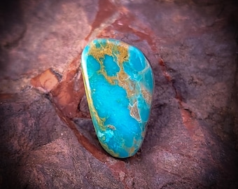 Royston Turquoise Webbed Blue Cabochon, 4.3 Carats, Nevada High Grade Gemstone Cab