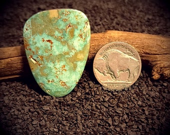 Large Webbed Turquoise Mountain Cab. Old Stock Turquoise Cabochon. 49.75 Carats. Arizona Turquoise. American High Grade Turquoise Cab.