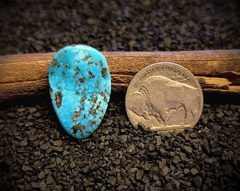 Rare Morenci Turquoise. Turquoise Cabochon. 11.85 Carats. Old Stock. Real American Turquoise. Arizona Turquoise. High Grade Turquoise.