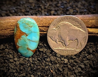 Turquoise Mountain Turquoise. Old Stock High Grade Turquoise Cabochon. 8.4 Carats. Arizona Gem Grade Turquoise. Real Turquoise.