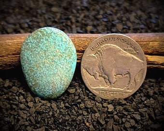 Rare Kings Manassa Turquoise. Turquoise Cabochon. 12.6 Carats. Old Stock Real American Turquoise. Colorado Turquoise. High Grade Turquoise.