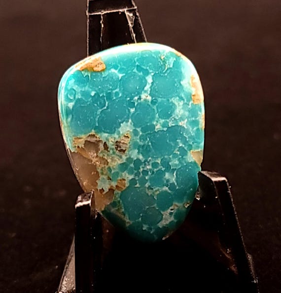 Fox Mine Green Webbed Turquoise Cabochon, Nevada Gemstone (18.2