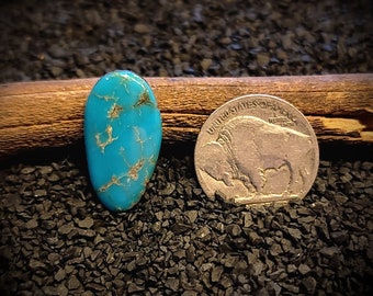 Turquoise Mountain Turquoise. Old Stock High Grade Turquoise Cabochon. 8 Carats. Arizona Gem Grade Turquoise. Real Turquoise.