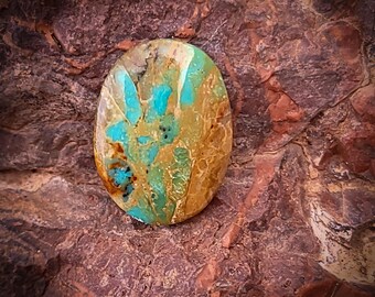 Royston Turquoise Webbed Blue Cabochon, 9.65 Carats, Nevada High Grade Gemstone Cab