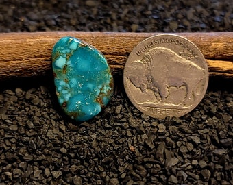 Rare Red Mountain Turquoise. Blue Turquoise Cabochon. 9.45 Carats. Old Stock American Turquoise. Nevada Turquoise. High Grade Turquoise.