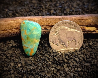 Rare Cripple Creek Turquoise. Turquoise Cabochon. 8.1 Carats. Old Stock Real American Turquoise. Colorado Turquoise. High Grade Turquoise.