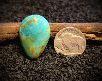 Turquoise Mountain Turquoise. Old Stock High Grade Turquoise Cabochon. 19.95 Carats. Arizona Gem Grade Turquoise. Real Turquoise.