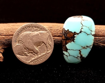 Cabujón turquesa número 8: grado gema Nevada, azul claro (14,9 quilates)