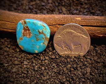 Kingman Rolex Blue Turquoise. Turquoise Cabochon. 12 Carats. Old Stock. Blue American Turquoise. Arizona High Grade Turquoise.