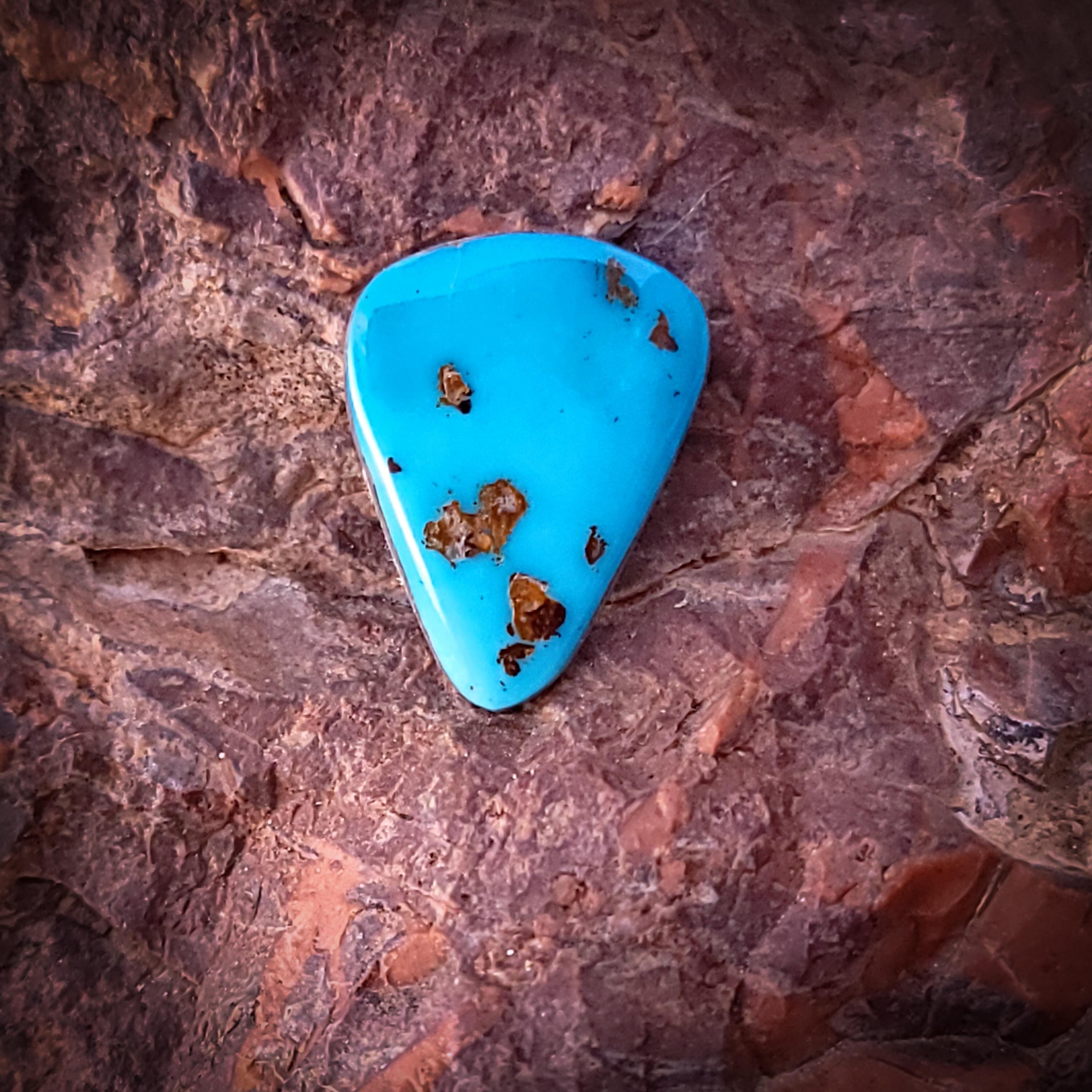 Rare Morenci Turquoise Cabochon, Arizona High Grade Old Stock Gemstone ...