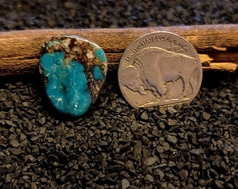 Rare Morenci Turquoise. Turquoise Cabochon. 10.35 Carats. Old Stock. Real American Turquoise. Arizona Turquoise. High Grade Turquoise.