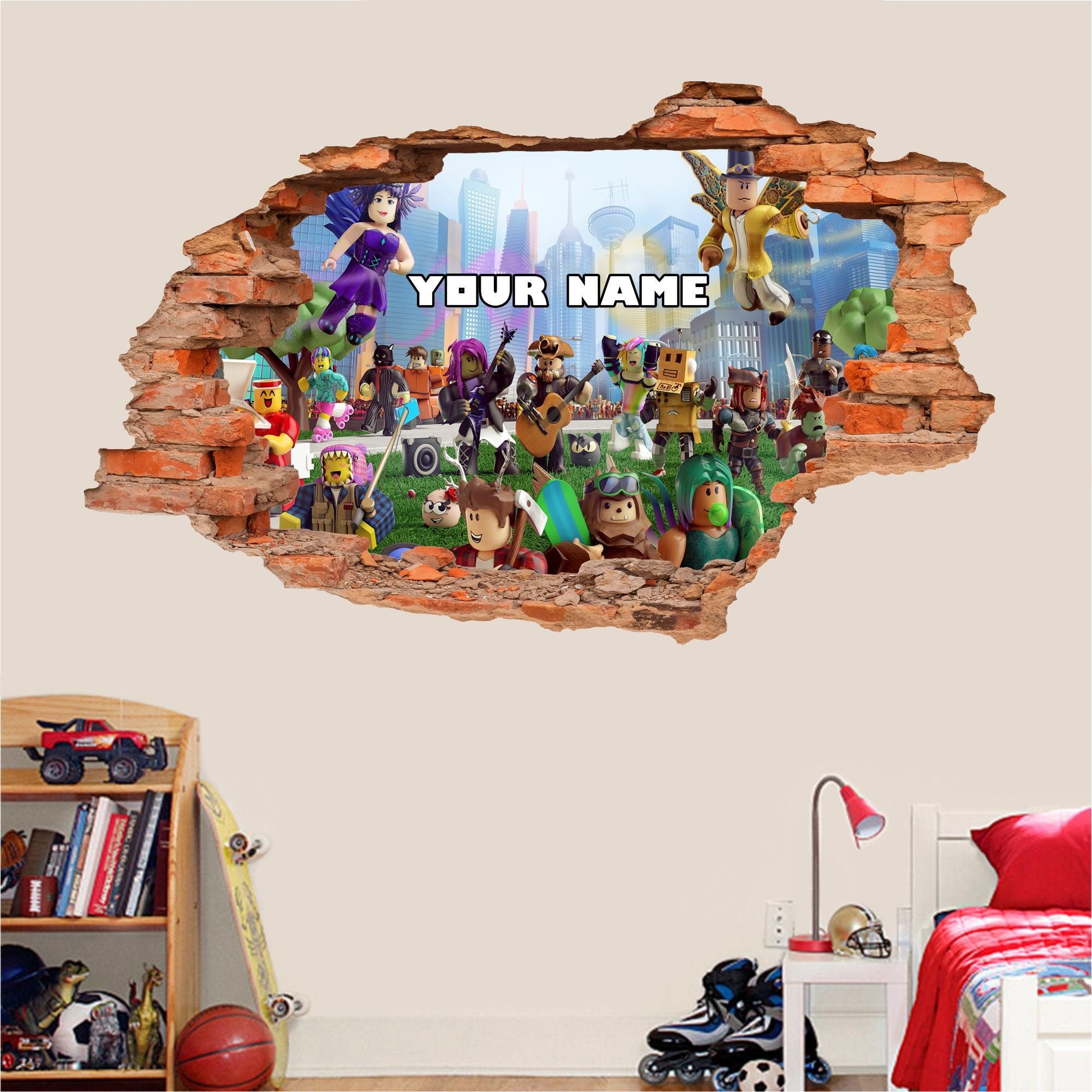 Roblox Personalized Custom Name Wall Sticker Wall Decal Wall Art Wall…