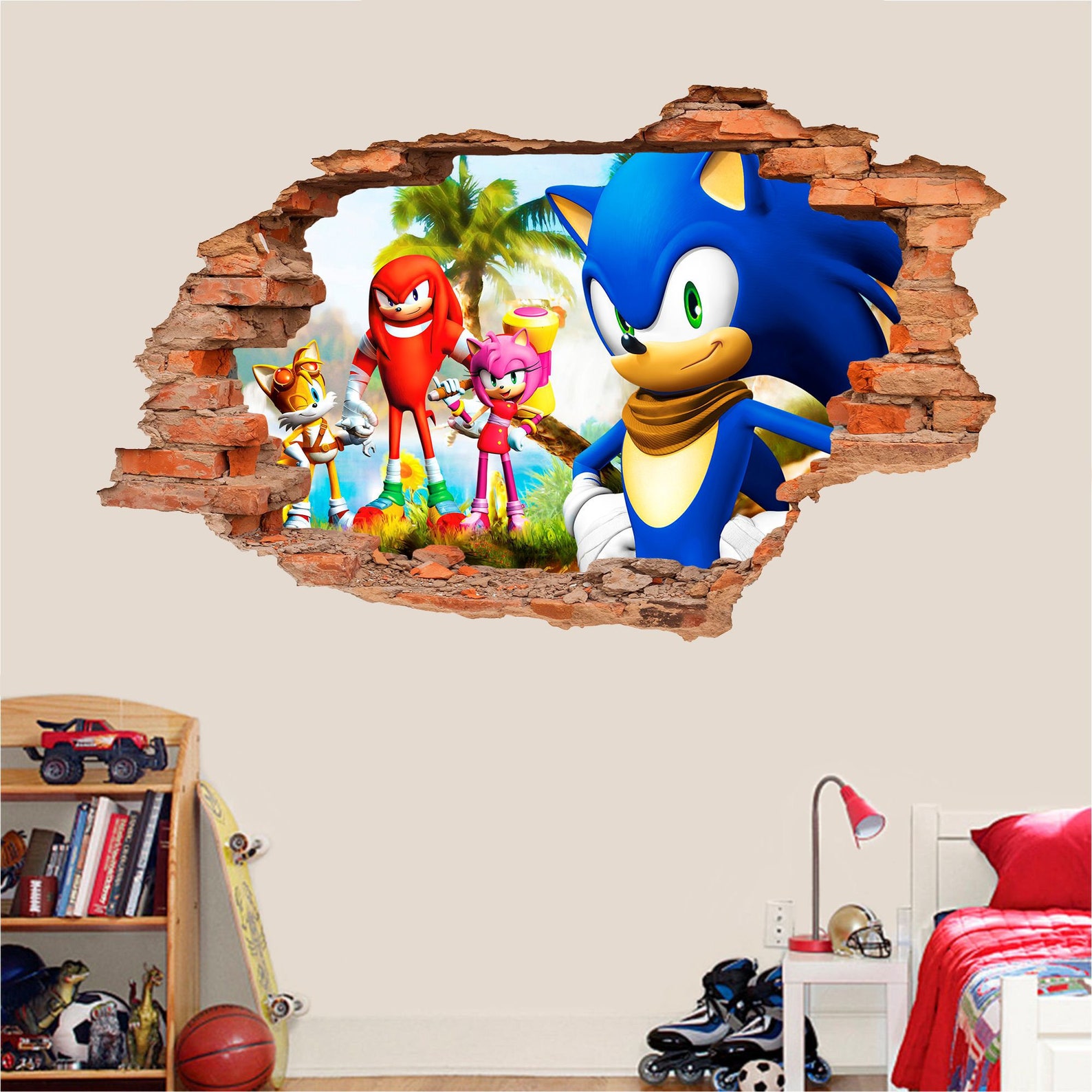 Sonic Wall Sticker Wall Decal Wall Decor Wall Art Wall Poster Etsy