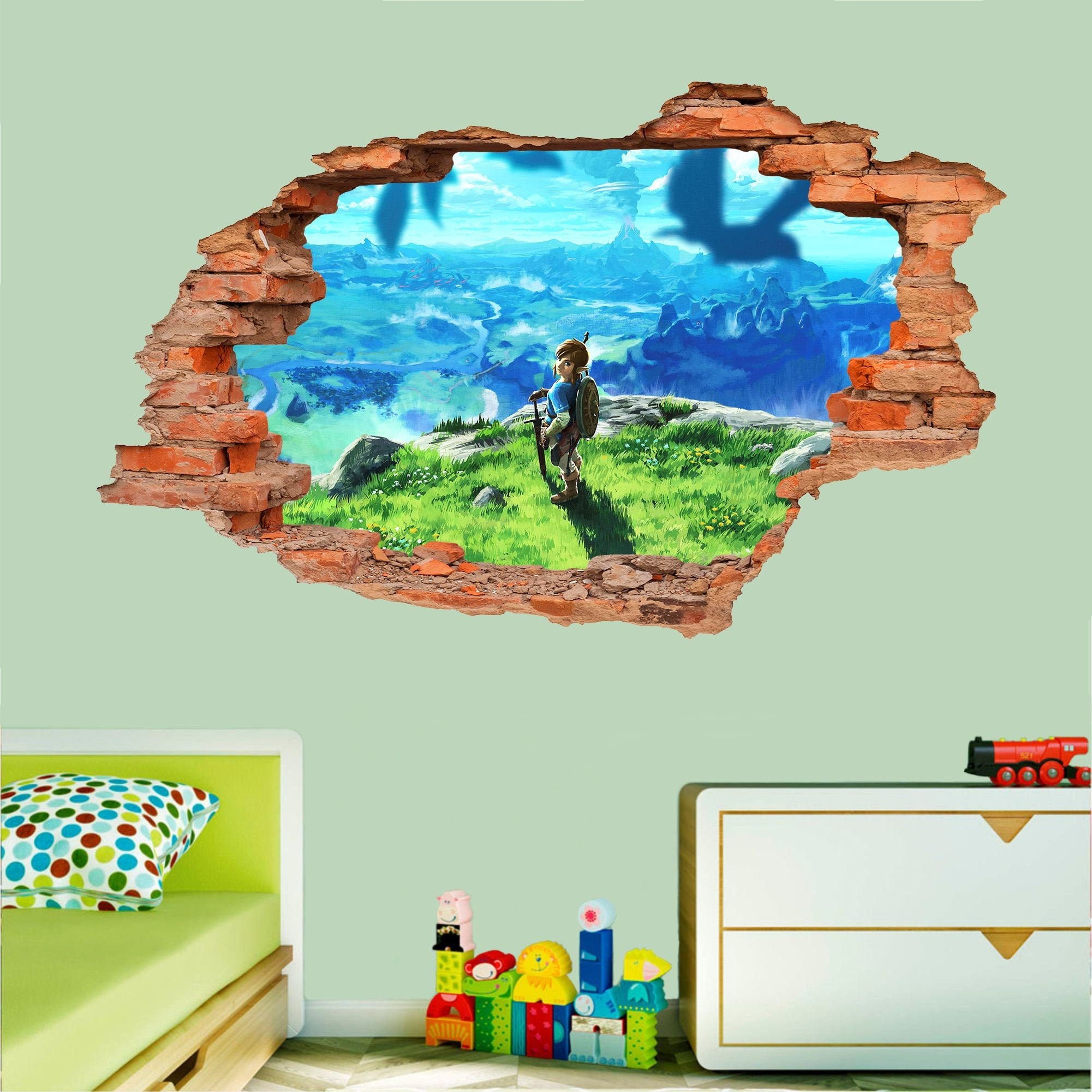 The Legend Of Zelda Wall Sticker Wall Decal Wall Decor Wall Etsy