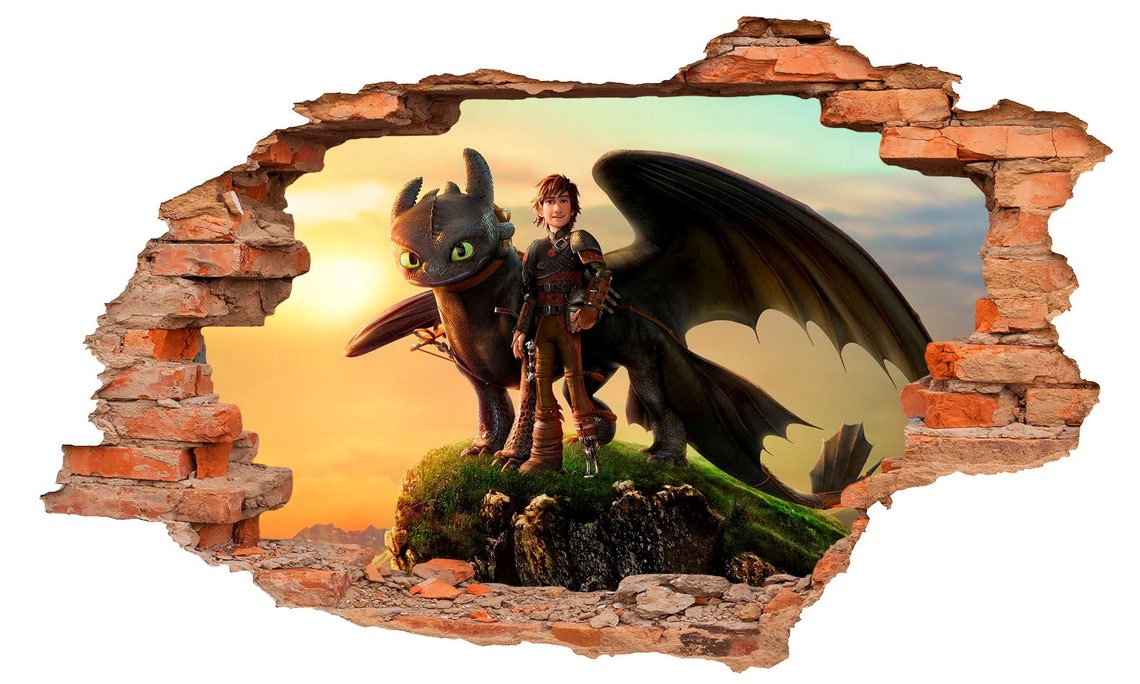 How To Train Your Dragon Wall Sticker Wall Decal Wall Decor Etsy