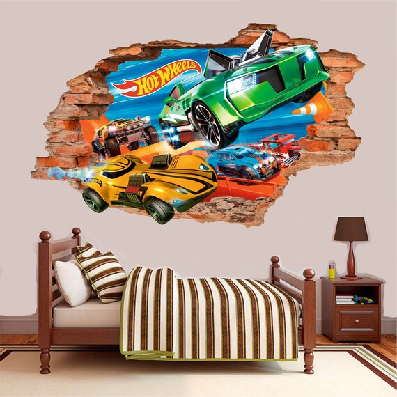 Hot Wheels Wall Sticker Wall Decal Wall Decor Wall Art Wall  Etsy