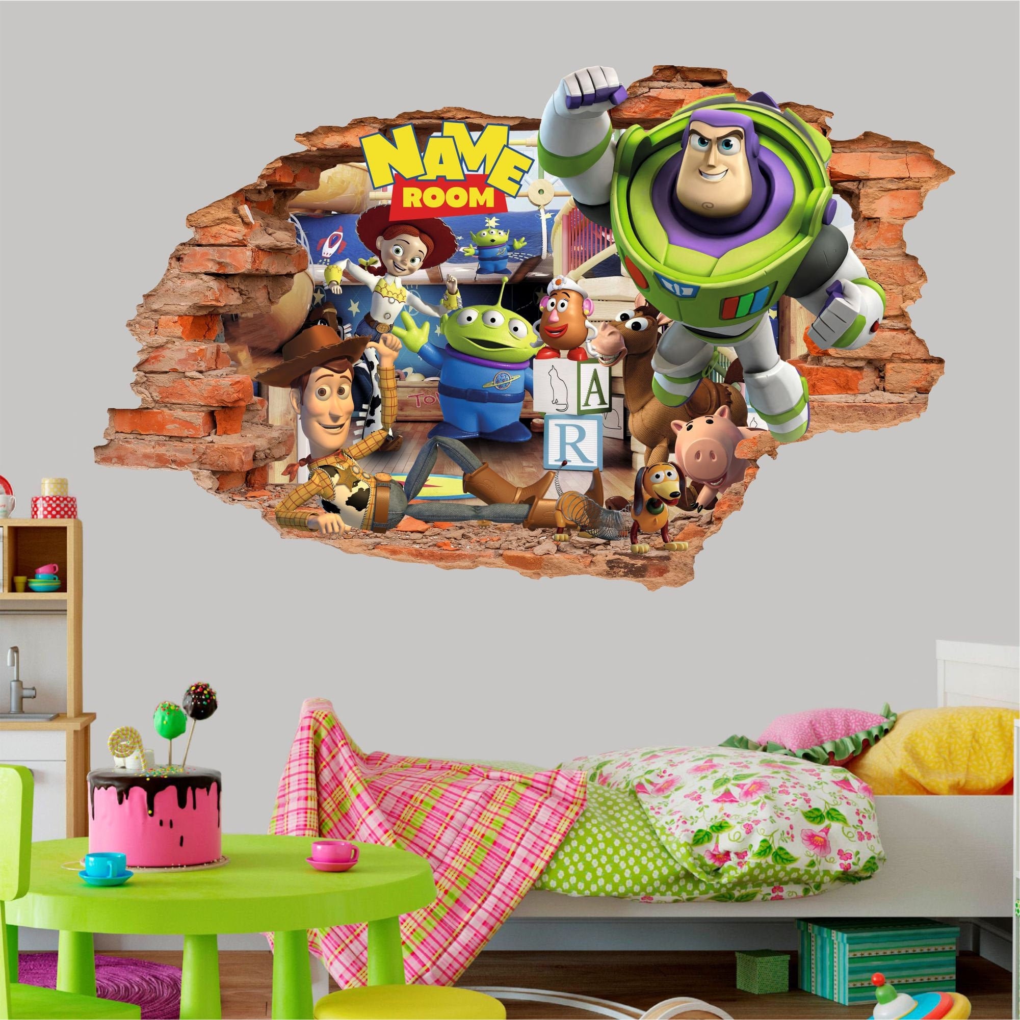 Toy Story Personalized Custom Name Wall Sticker Wall Decal Etsy