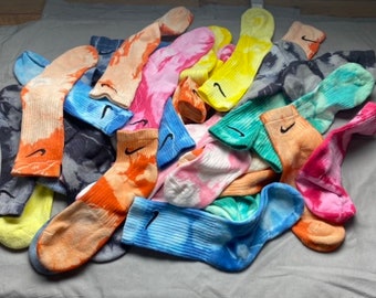 CREW MIX & MATCH - Custom Nike Hand-Dyed Socks | Custom Crew Socks for Sneakers | Made to Order