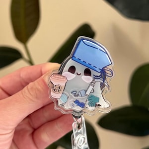 CRNA GHOST Shaker Badge Reel- (Halloween edition)