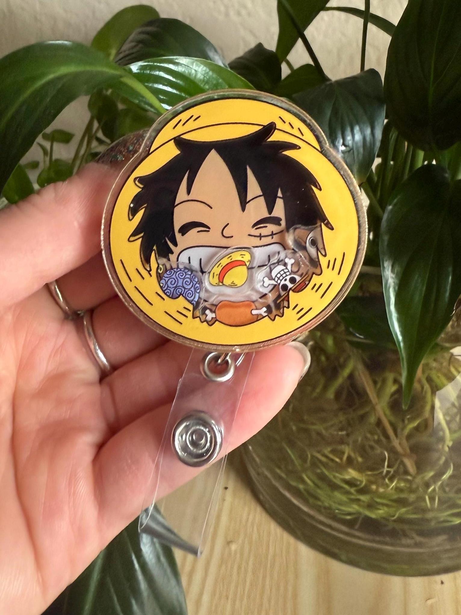 One Piece Anime Shaker Badge Reel - Etsy