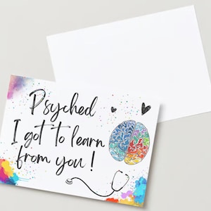 Carte de remerciement imprimable ; Carte de remerciement pour précepteur psychique