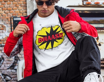 Mumbai T-Shirt, Dhaasu Hindi Bollywood Top, Indian Tee, Hindi Shirt - Unisex Softstyle T-Shirt