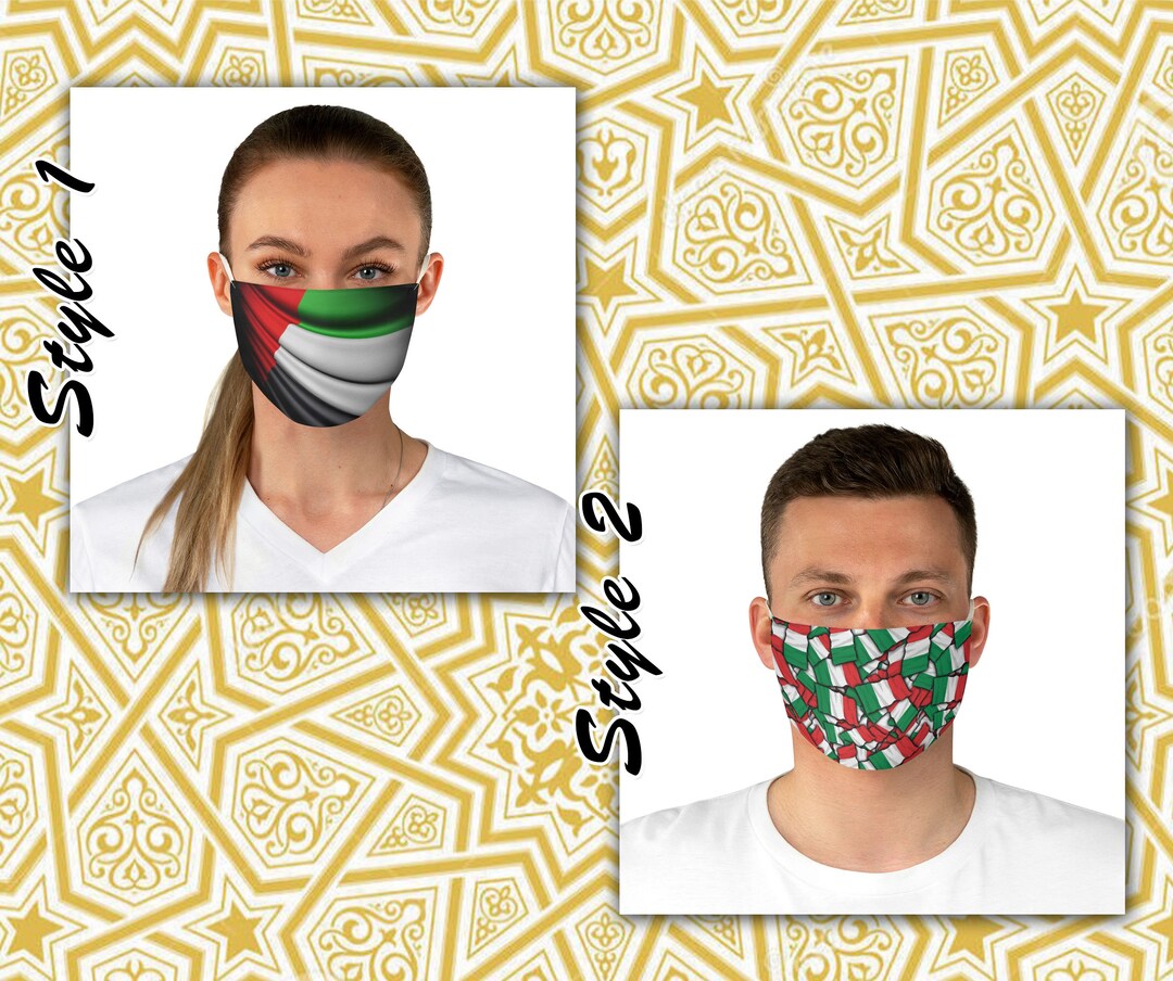Uae Flagge Maske Gesichtsmaske aus Stoff Etsy.de