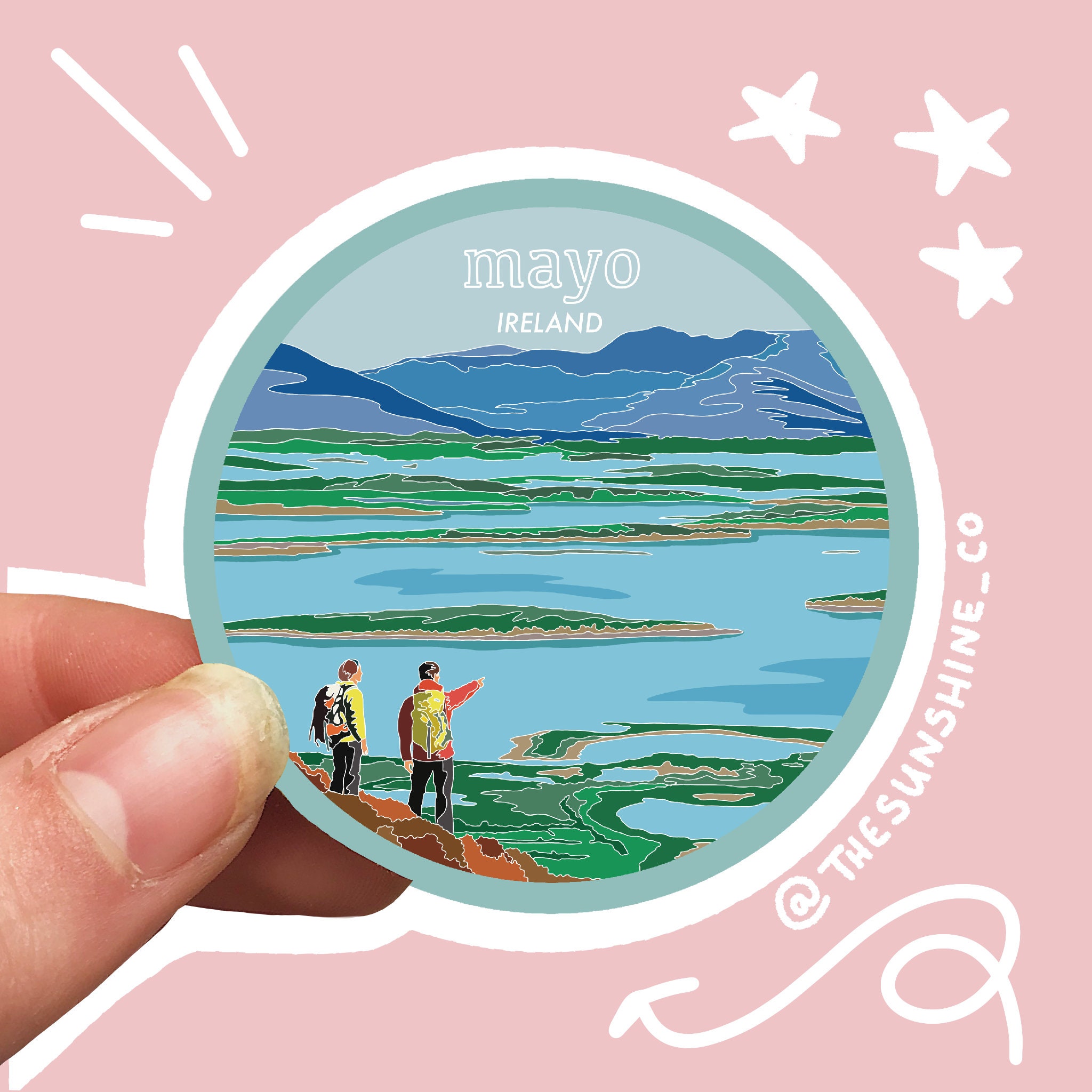 County Mayo Sticker Irish Sticker Collection Ireland County Stickers ...