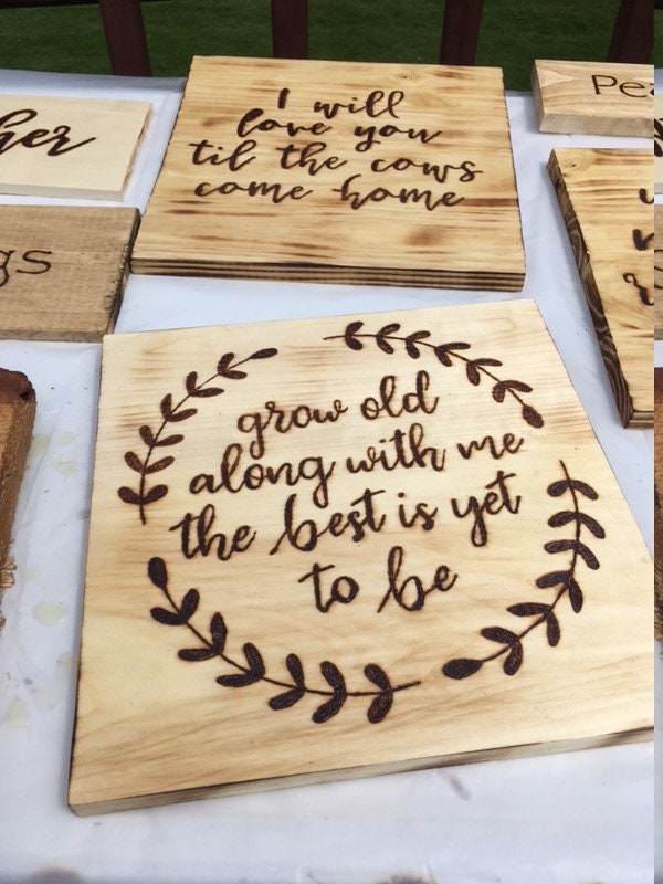 Wall Décor Handmade Personalized Custom Burnt Wooden Sign Wall Decor