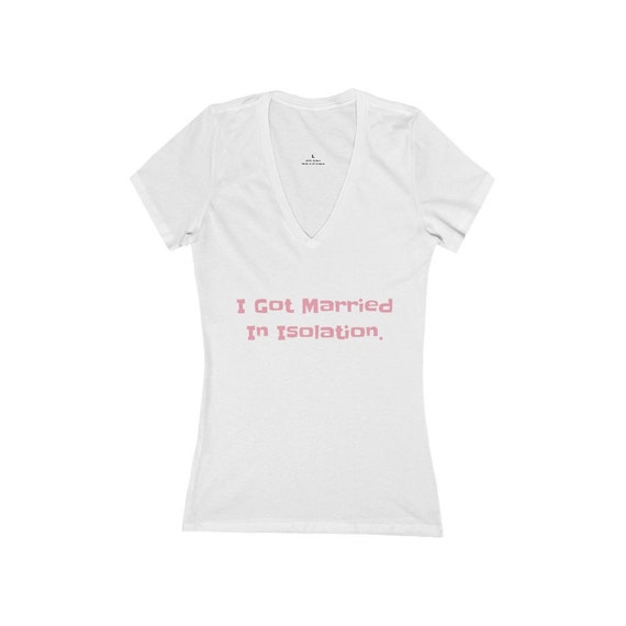 Women's Jersey Short Sleeve Deep V-Neck Tee - 329