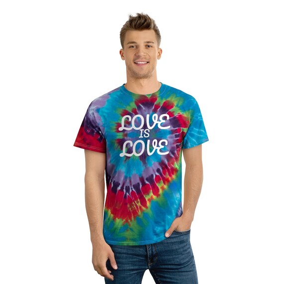 Tie-Dye Tee, Spiral - love is love, lgbtq, party, beach, diversity, equality, inclusiveness, rainbow, outdoor, summer