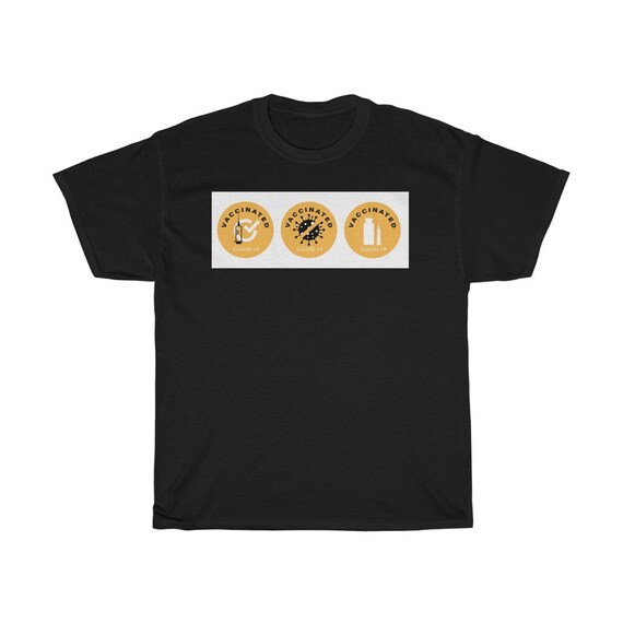 Unisex Heavy Cotton Tee - vaccine, vaccinated, 2021, covid-19, covid, shot, spring, summer, fun, gift idea, t-shirt