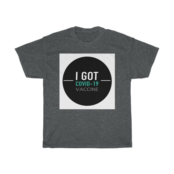 Unisex Heavy Cotton Tee - vaccine, vaccinated, 2021, covid-19, covid, shot, spring, summer, fun, gift idea, t-shirt