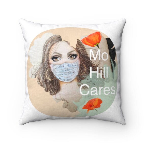 Spun Polyester Square Pillow - P25