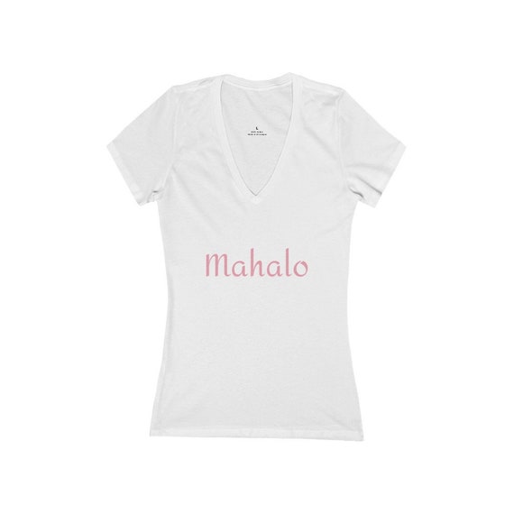 Women's Jersey Short Sleeve Deep V-Neck Tee - 187