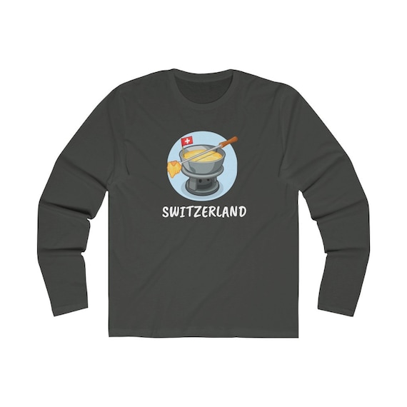 Men's Long Sleeve Crew Tee- SWISS WEAR- for Switzerland lover, Swiss-Americans, Swiss-Abroad, Swiss