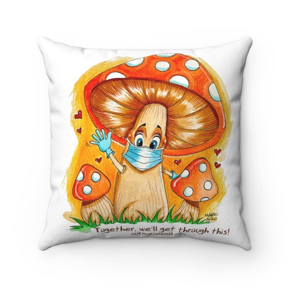Spun Polyester Square Pillow - P15- I'm over 2020, zoomed out, covid, stay-at-home, corona