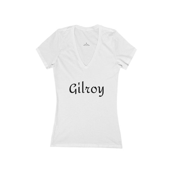 Women's Jersey Short Sleeve Deep V-Neck Tee - 191