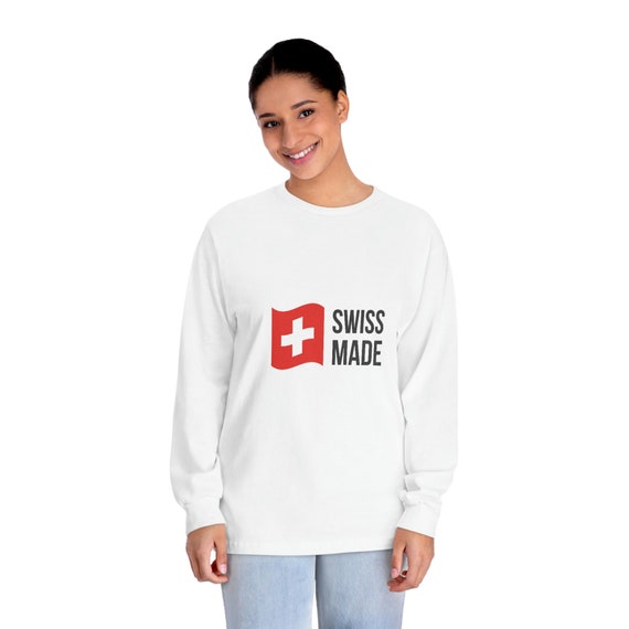 Unisex Classic Long Sleeve T-Shirt - Switzerland, Swiss, cow, Alps, Suisse, Swiss Abroad, Swiss American, Swiss fans, Svizzera, gift