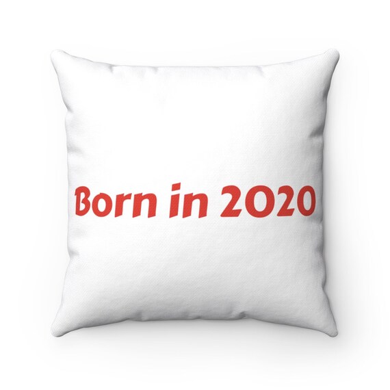 Spun Polyester Square Pillow - P20- baby, shower, birth, family, gift, sibling, mother, father, dad, mom, parents, new baby- child, children