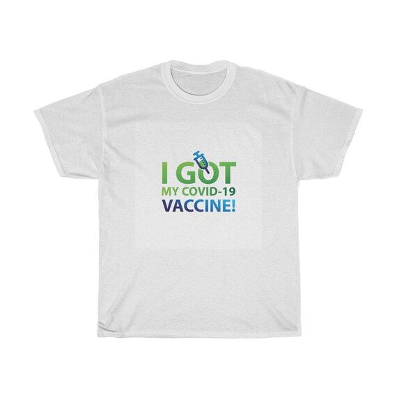 Unisex Heavy Cotton Tee - vaccine, vaccinated, 2021, covid-19, covid, shot, spring, summer, fun, gift idea, t-shirt