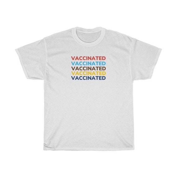 Unisex Heavy Cotton Tee - vaccine, vaccinated, 2021, covid-19, covid, shot, spring, summer, fun, gift idea, t-shirt