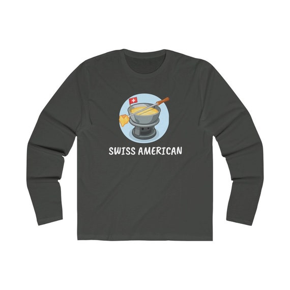 Men's Long Sleeve Crew Tee- SWISS WEAR- for Switzerland lover, Swiss-Americans, Swiss-Abroad, Swiss