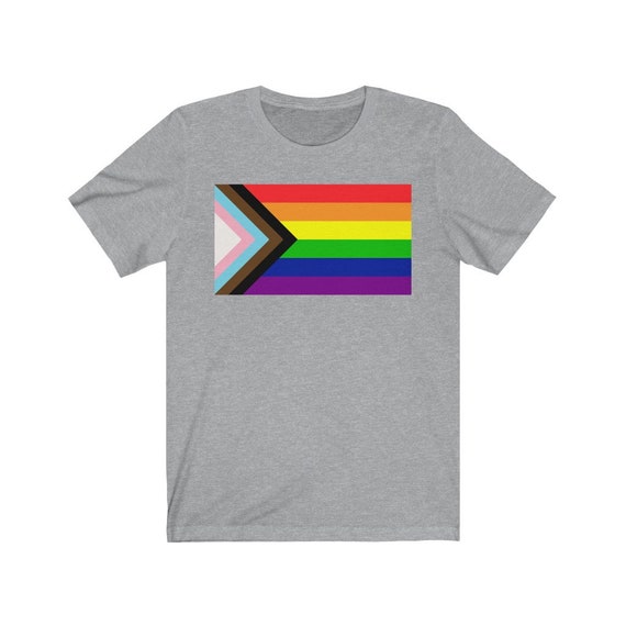 Unisex Jersey Short Sleeve Tee - Pride, progress, lgbt, gay, bi, trans, love is love, pride month, june, non binary, birthday, college