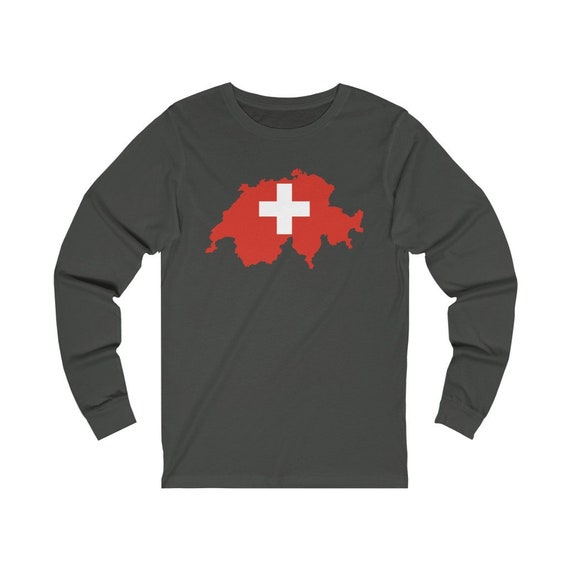Unisex Jersey Long Sleeve Tee - Swiss wear- for Switzerland lover, Swiss-Americans, Swiss-Abroad, Swiss