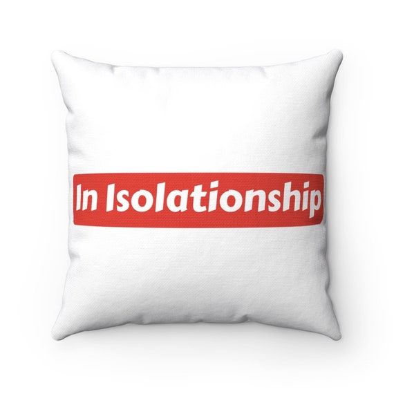 Spun Polyester Square Pillow - P10- I'm over 2020, zoomed out, covid, stay-at-home, corona