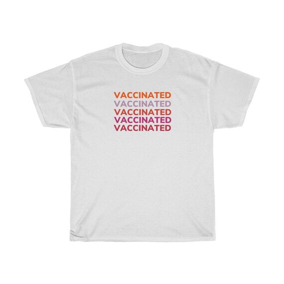 Unisex Heavy Cotton Tee - vaccine, vaccinated, 2021, covid-19, covid, shot, spring, summer, fun, gift idea, t-shirt