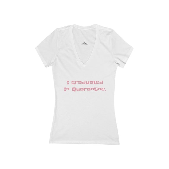 Women's Jersey Short Sleeve Deep V-Neck Tee - 180- for graduation, graduates, can get localized, college, high-school, university