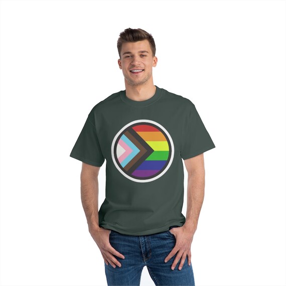 Beefy-T® Short-Sleeve T-Shirt - show your pride, lgbt, flag, pride, june, proud, trans, non binary, justice, equality, diversity